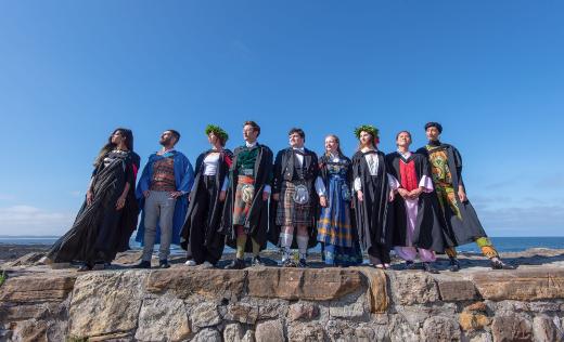 A group of graduates on the Pier